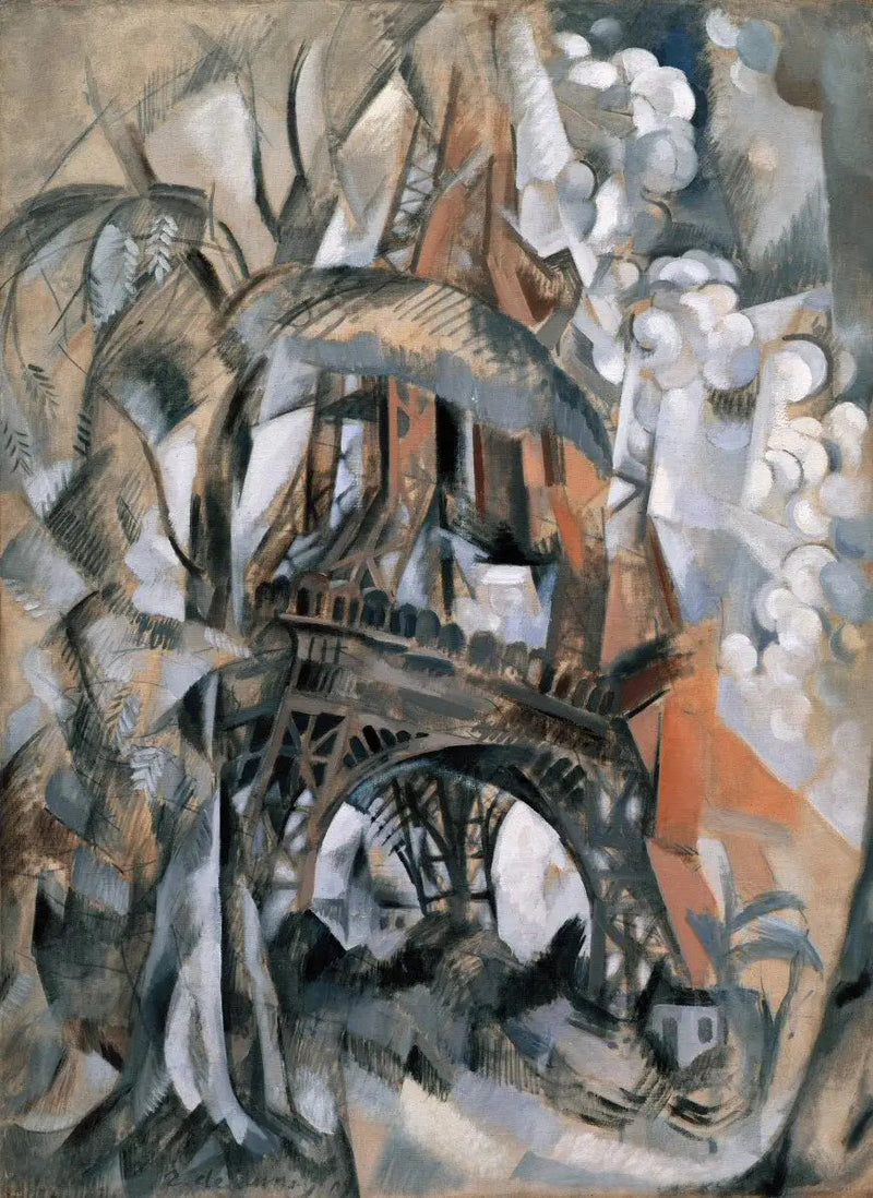 Eiffel-torni puiden kanssa - Robert Delaunay