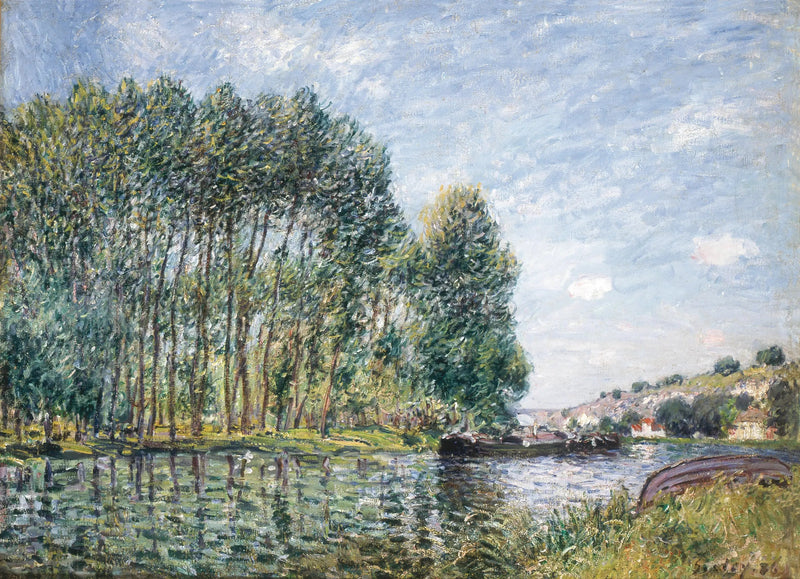 Loingin kääntö Moret'ssa - Alfred Sisley