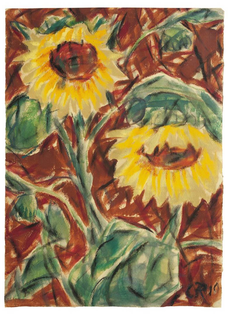 Tournesols, 1919 de Christian Rohlfs, reproduction du tableau