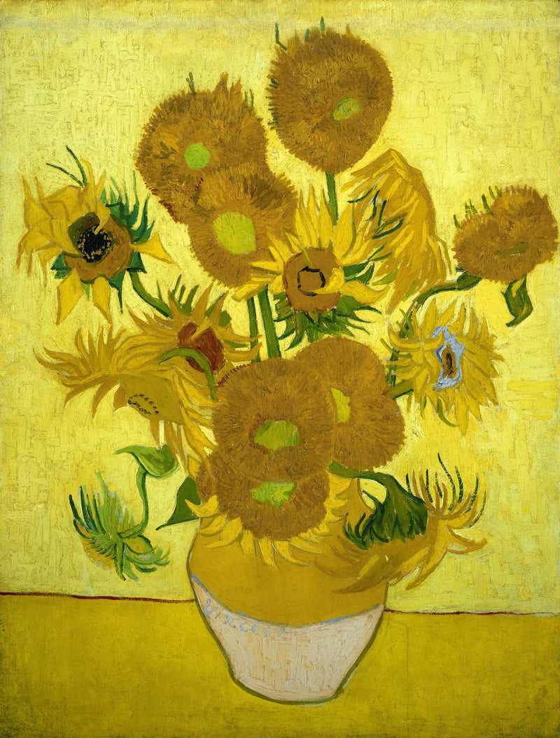 Still life: Maljakko, jossa on viisitoista auringonkukkaa - Vincent van Gogh
