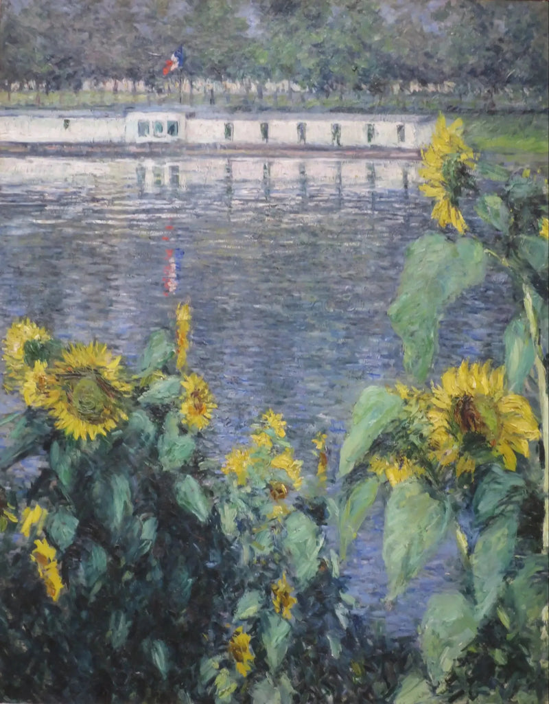 Auringonkukat Seine-joen varrella - Gustave Caillebotte
