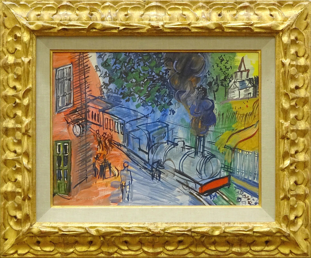 Train en gare - Raoul Dufy image 1 reproduction artisanale de tableau