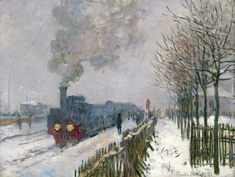 Juna lumessa, veturi W356 - Claude Monet