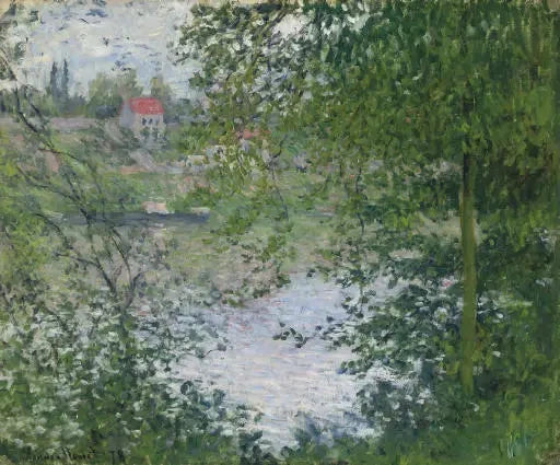 Puiden läpi Grande Jatte saari W458 - Claude Monet