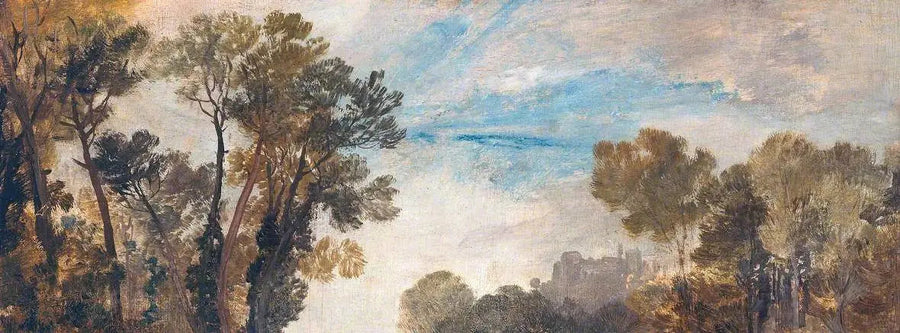Puunlatvat ja taivas, Guildfordin linna(?), Ilta - J. M. W. Turner