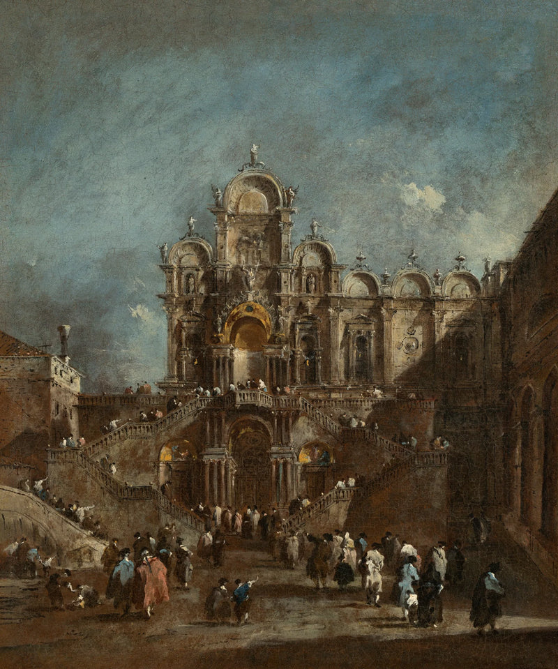 Tilapäinen tribuuni Campo San Zanipolon, Venetsia - Francesco Guardi