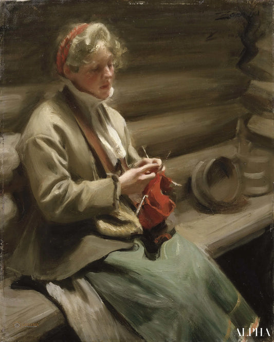 Tricot fille dalécarlienne. Chou Margit, 1901 - Anders Zorn - Reproductions de tableaux et peintures haut de gamme