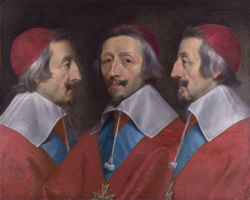 Richelieun kardinaalin kolminkertainen muotokuva - Philippe de Champaigne
