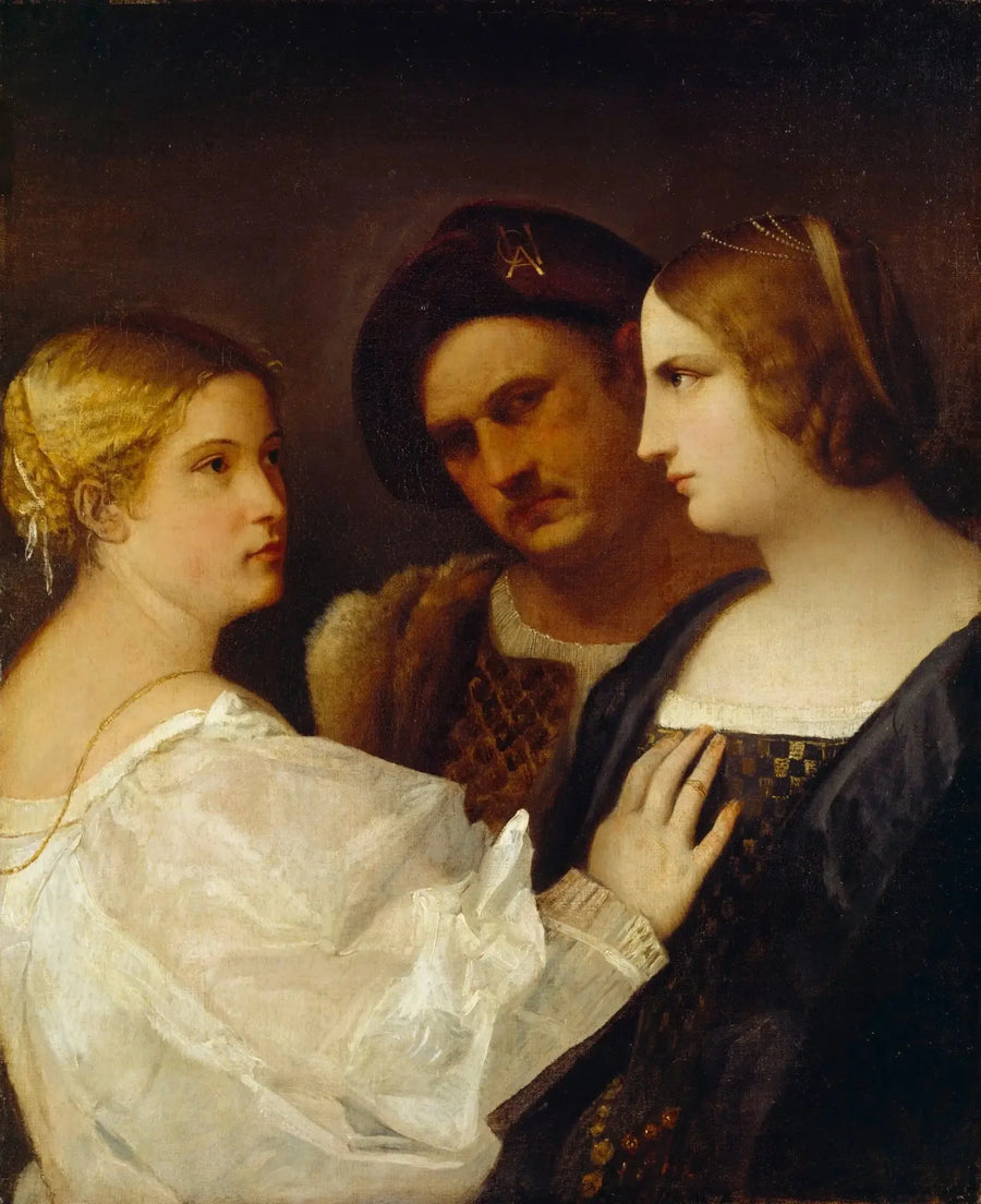 kolminkertainen muotokuva "Jalousie" - Titian