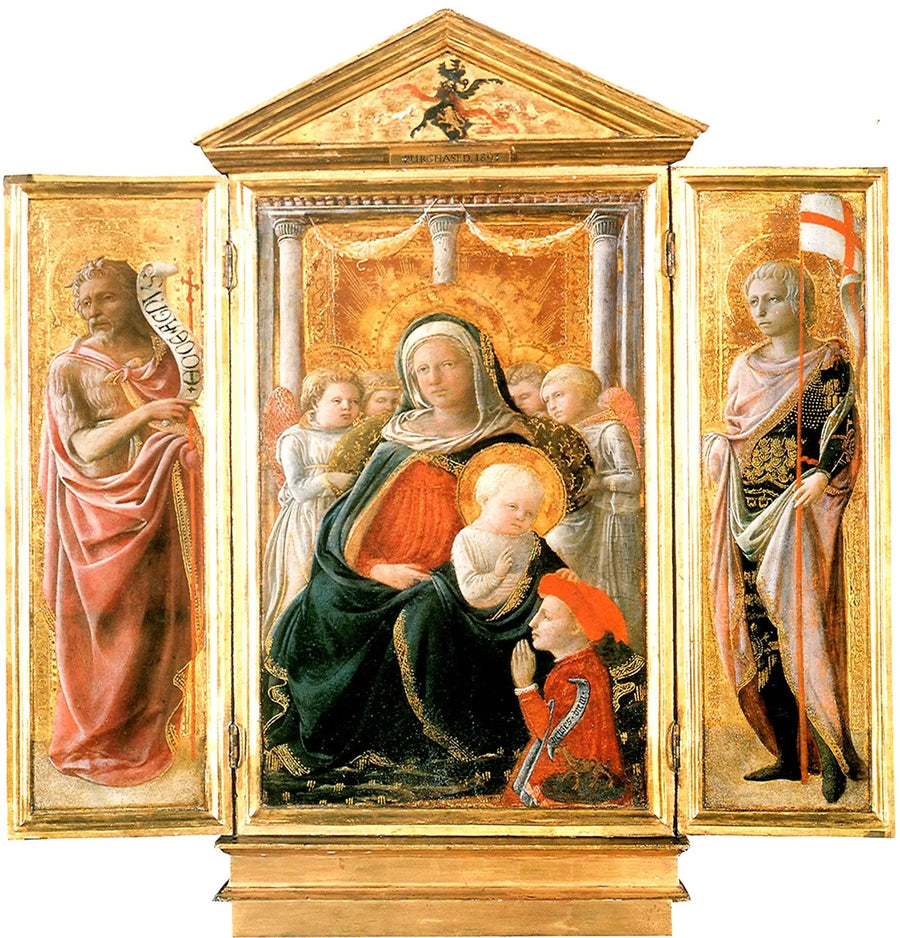 Kolmiosainen teos Humilion Marian ja pyhimysten kanssa - Fra Filippo Lippi