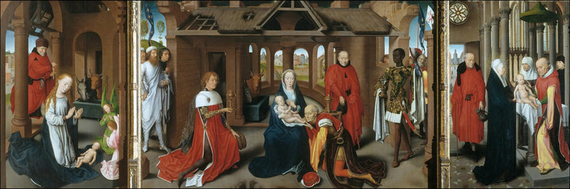 Kolmiosainen Adoración de los Reyes - Hans Memling