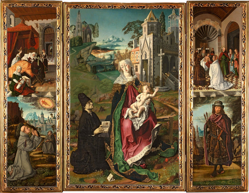 Montserratin Neitsyt Marian triptyykki - Bartolomé Bermejo