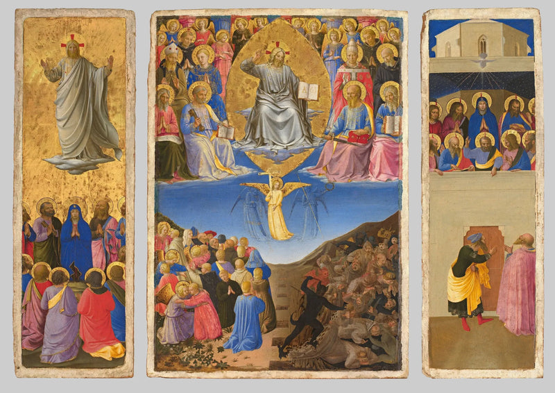 Tuomion, Ylösnousemuksen ja Helluntain triptyykki - Fra Angelico
