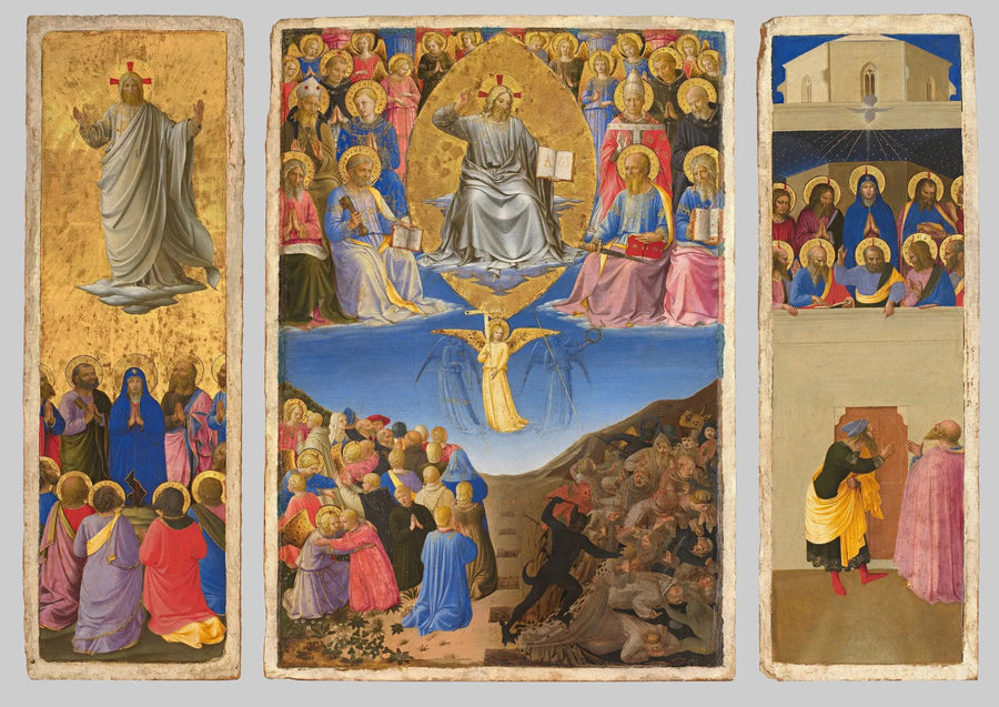 Triptyque du Jugement dernier, Ascension et Pentecôte - Fra Angelico image 1 tableau peint à l’huile sur toile