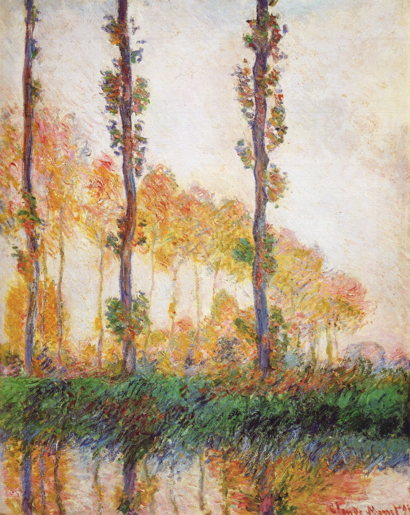 Kolme puuta, syksy W1308 - Claude Monet