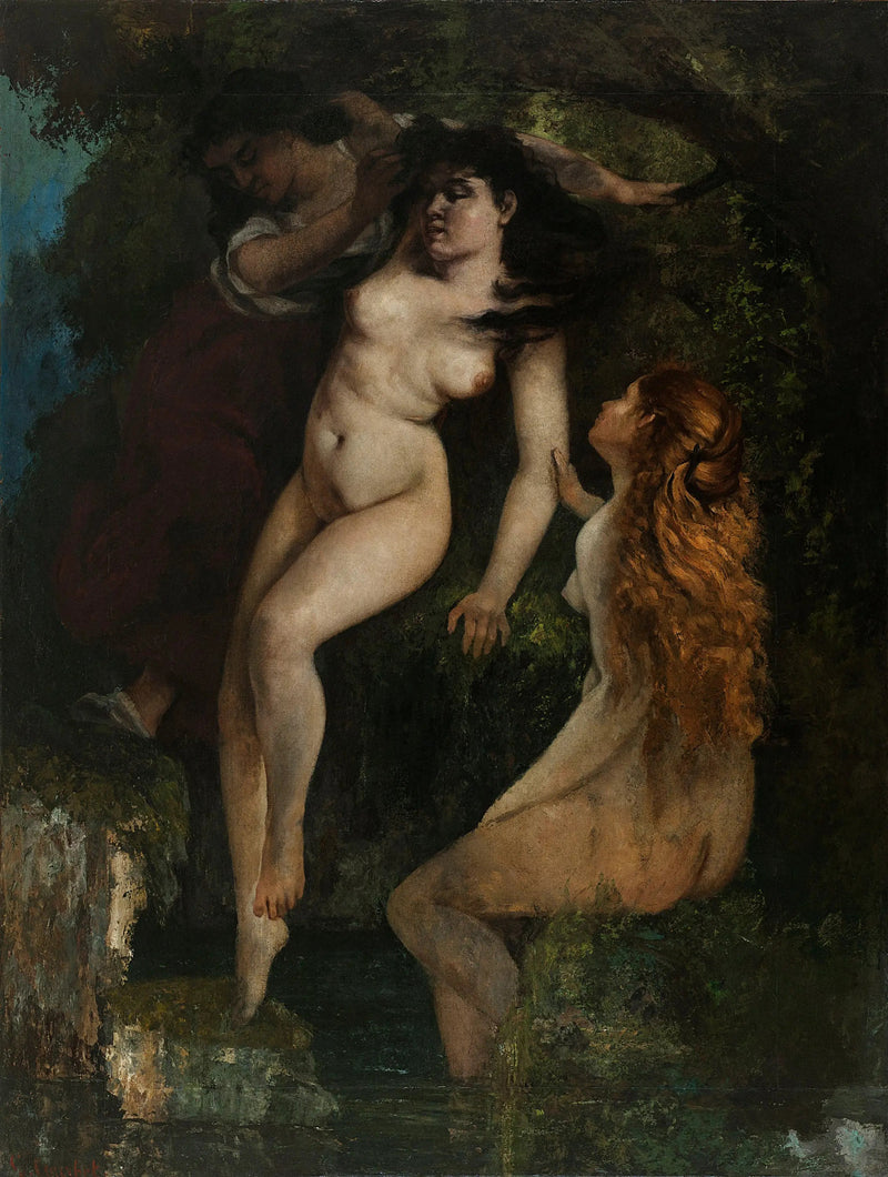 Kolme uimaria - Gustave Courbet