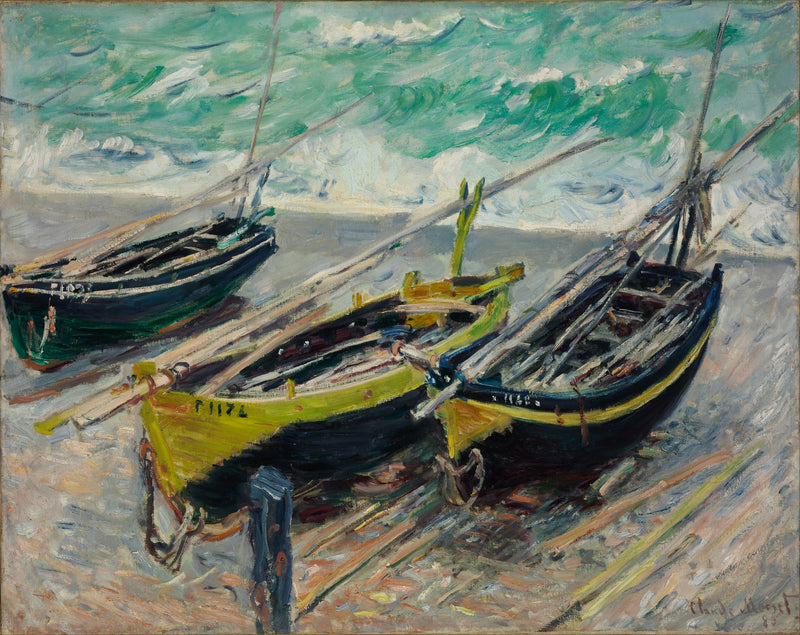 Kolme kalastusvenettä W1029 - Claude Monet