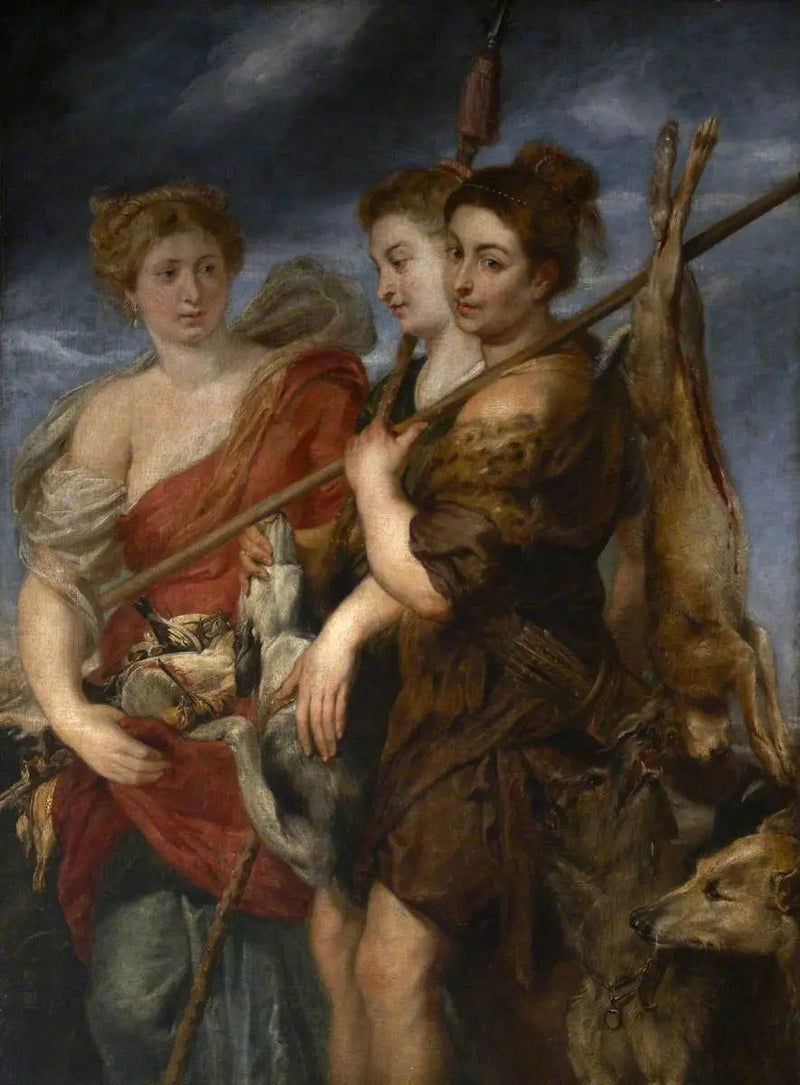 Kolme metsästäjää palaamassa metsästyksestä - Peter Paul Rubens
