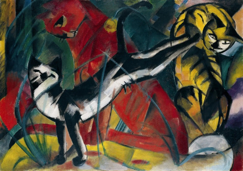 Kolme kissaa - Franz Marc