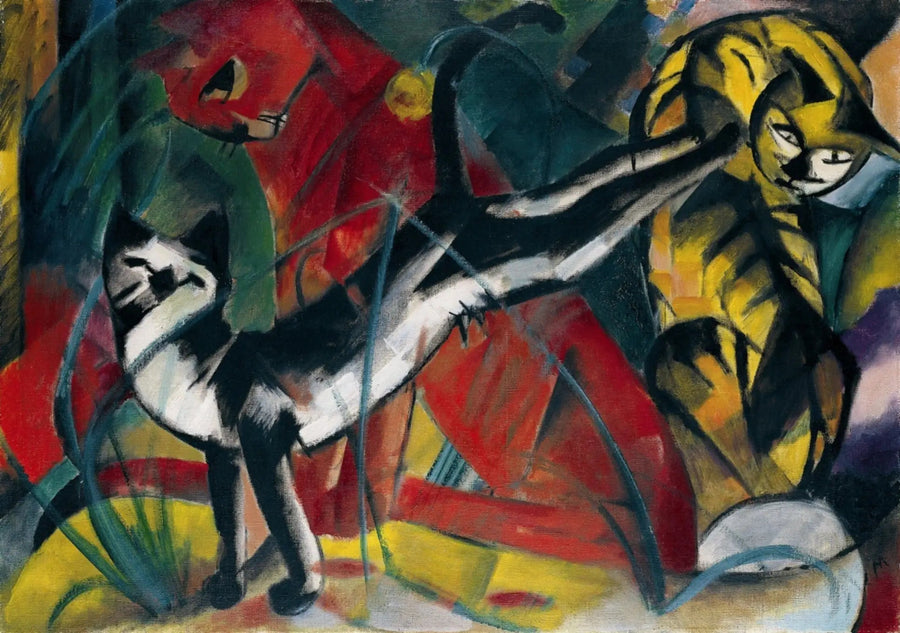 Kolme kissaa - Franz Marc