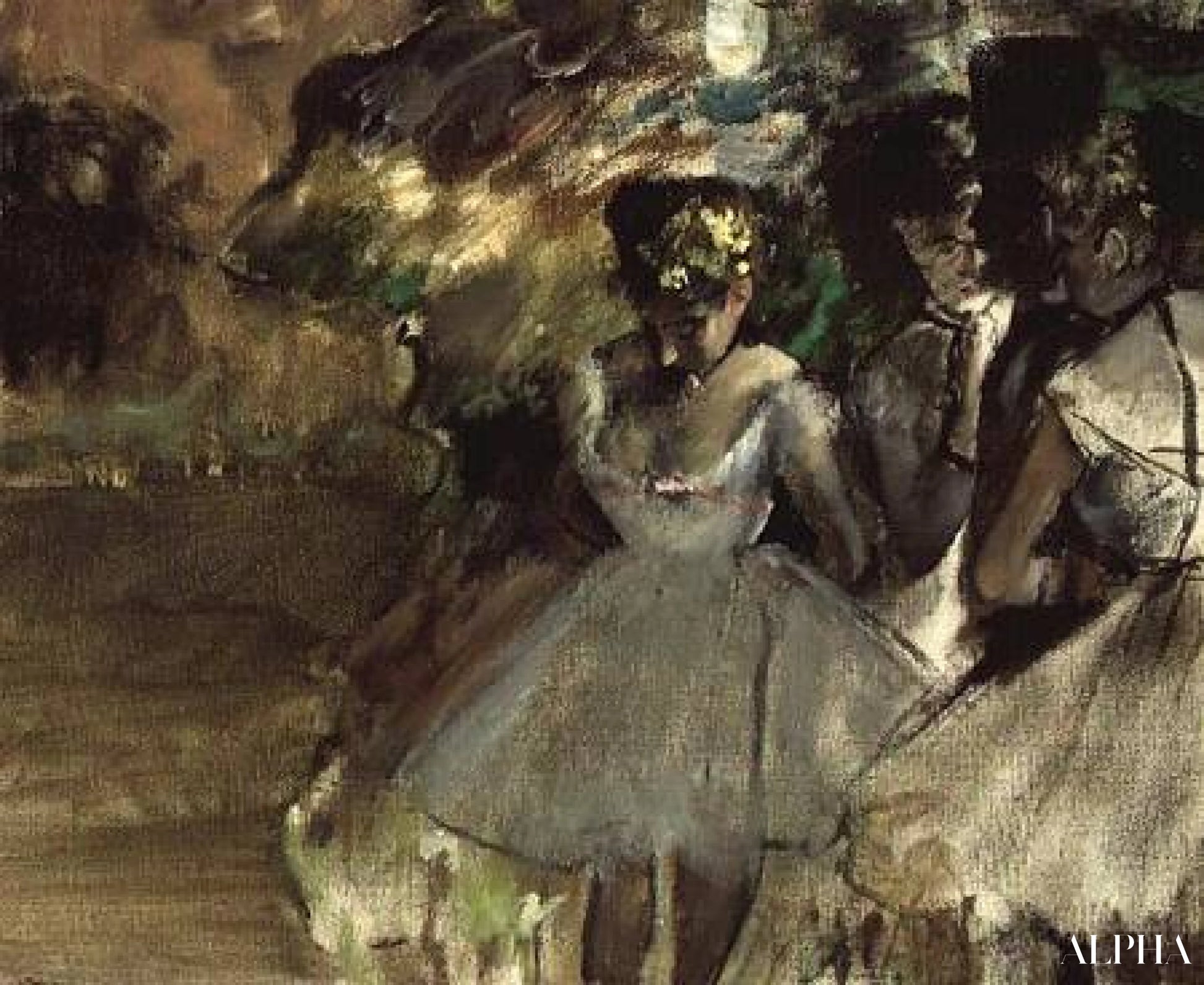 Kolme tanssijaa siivillä - Edgar Degas - Korkealaatuiset taulujen ja maalauksien reproduktiot