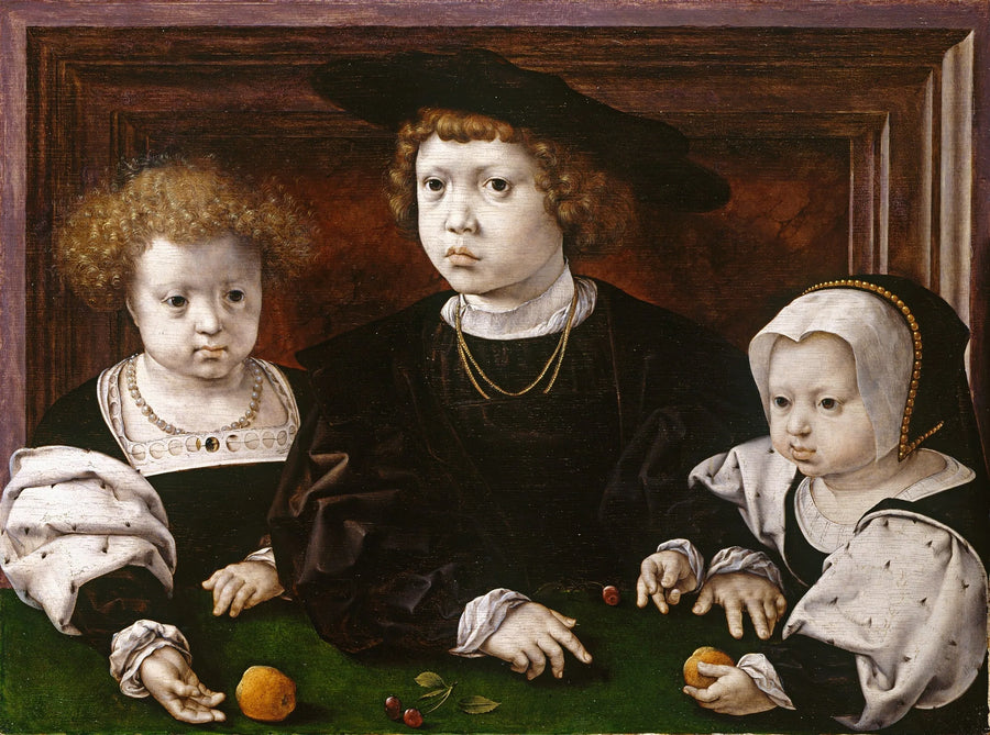Tanskan kuningas Christian II:n kolme lasta - Jan Gossaert