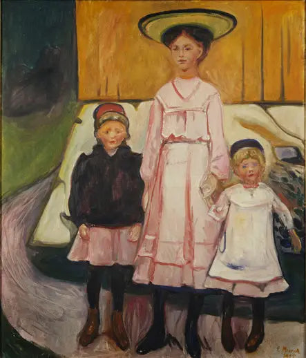 Kolme tyttöä Åsgårdstrandissa - Edvard Munch