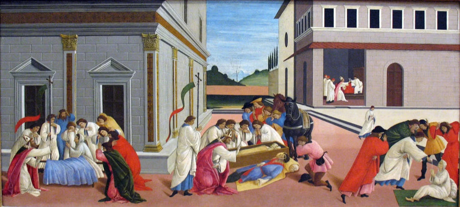 Kolme ihmettä Pyhä Zénobe - Sandro Botticelli