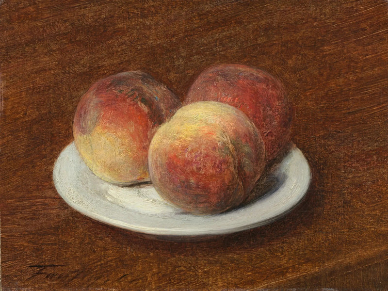 Kolme persikkaa lautasella - Henri Fantin-Latour