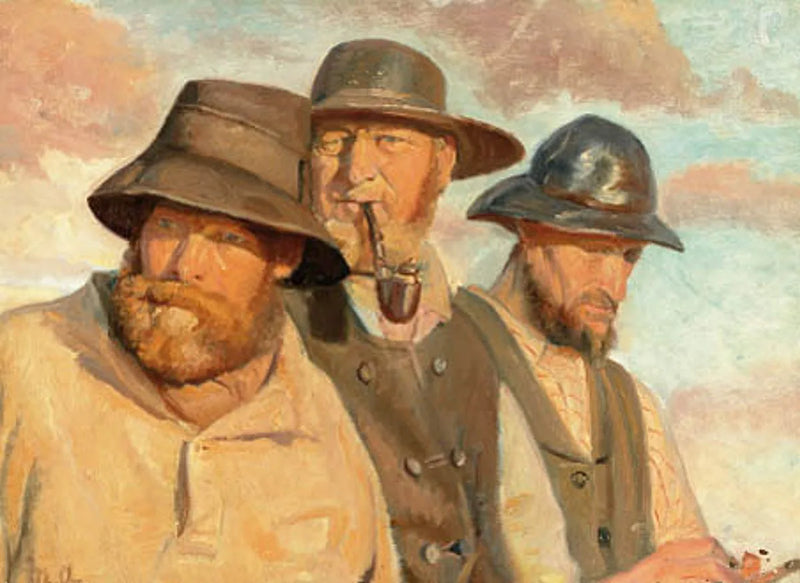 Kolme kalastajaa Skagenista. -Michael Peter Ancher