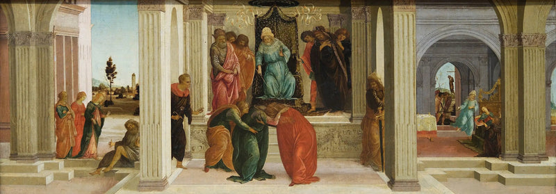 Estherin tarinan kolme kohtausta - Sandro Botticelli
