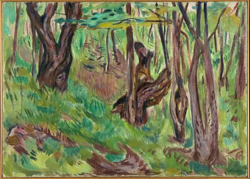 Karkeat puunrungot kesällä - Edvard Munch