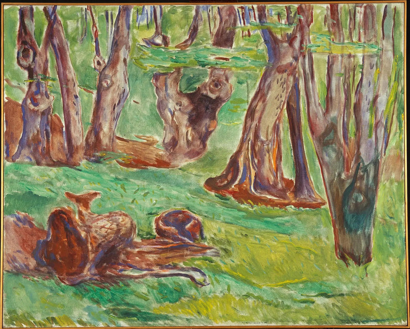 Karkeat puunrungot kesällä - Edvard Munch