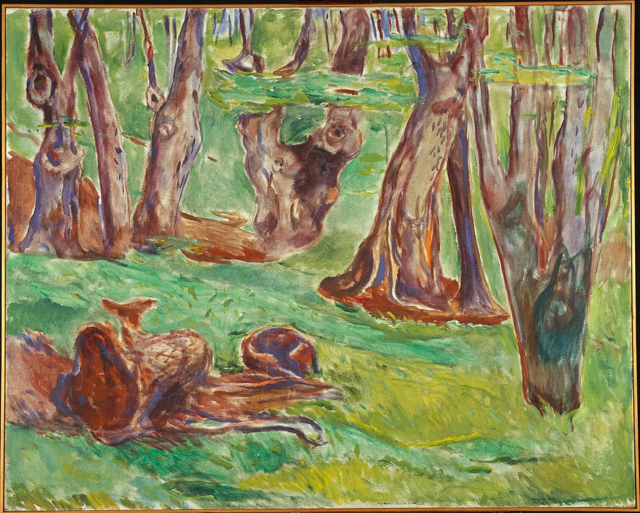 Karkeat puunrungot kesällä - Edvard Munch