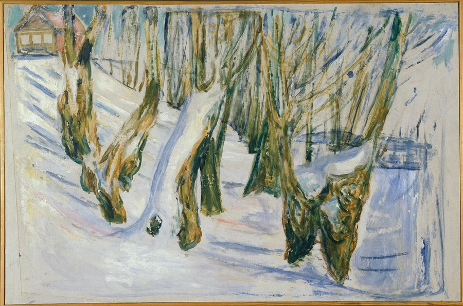 Karkea runko lumessa - Edvard Munch