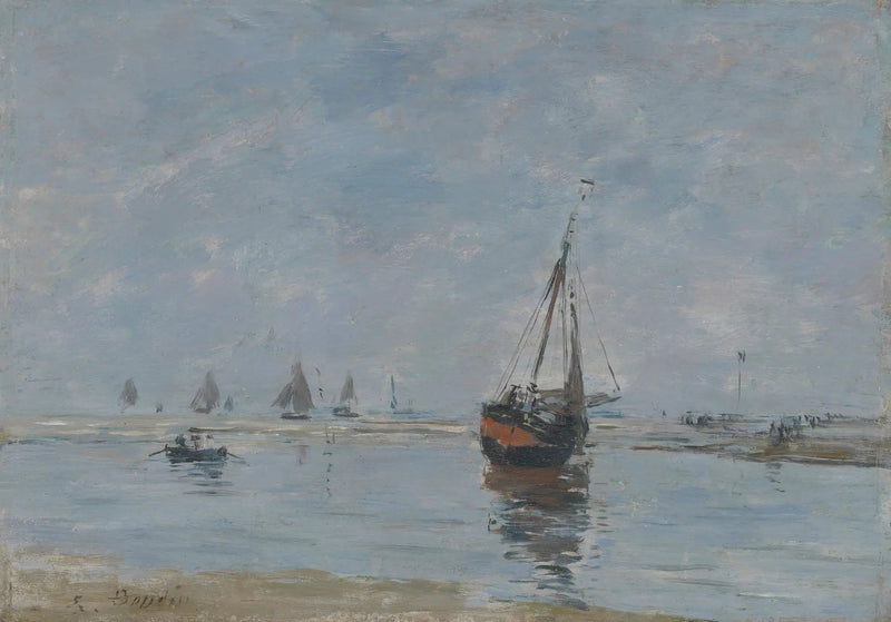 Trouville matalassa vedessä - Eugène Boudin