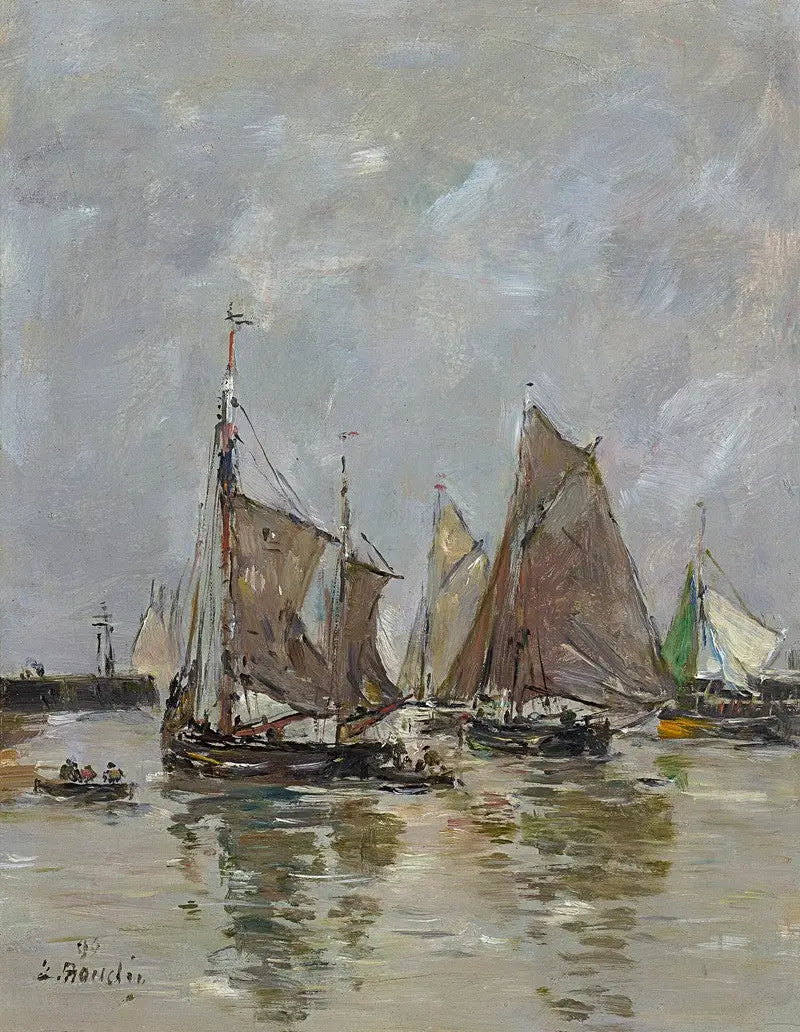 Trouville, sardiniers-laitteet - Eugène Boudin
