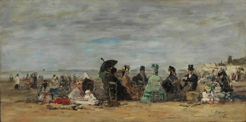 Trouville, ranta-alue - Eugène Boudin