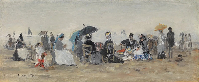 Trouville, ranta-alue - Eugène Boudin
