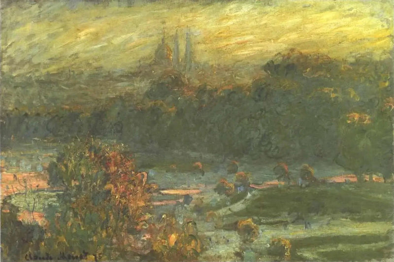 The Tuileries, luonnos W403 - Claude Monet