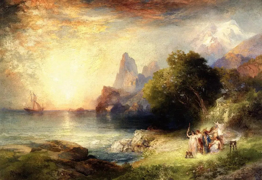 Ulysse ja merenneidot - Thomas Moran