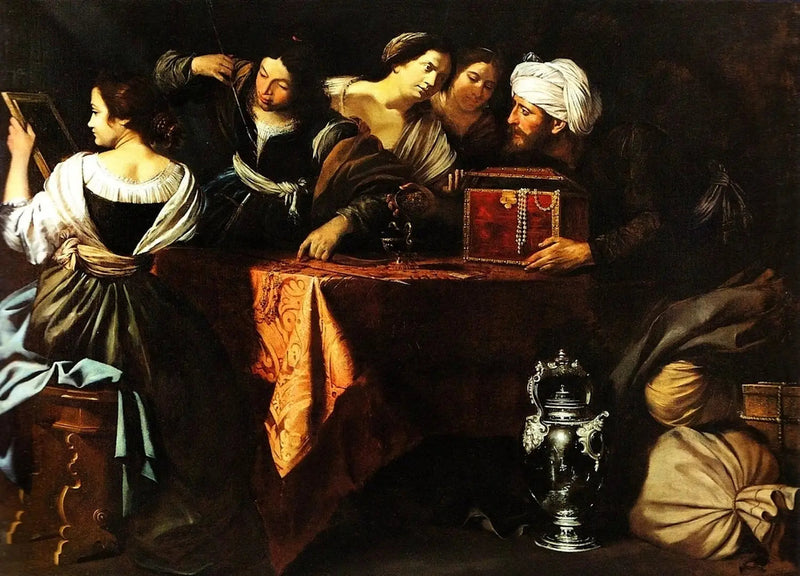 Ulysse kiittää Achillea Lycomédès tytärten joukossa - Artemisia Gentileschi