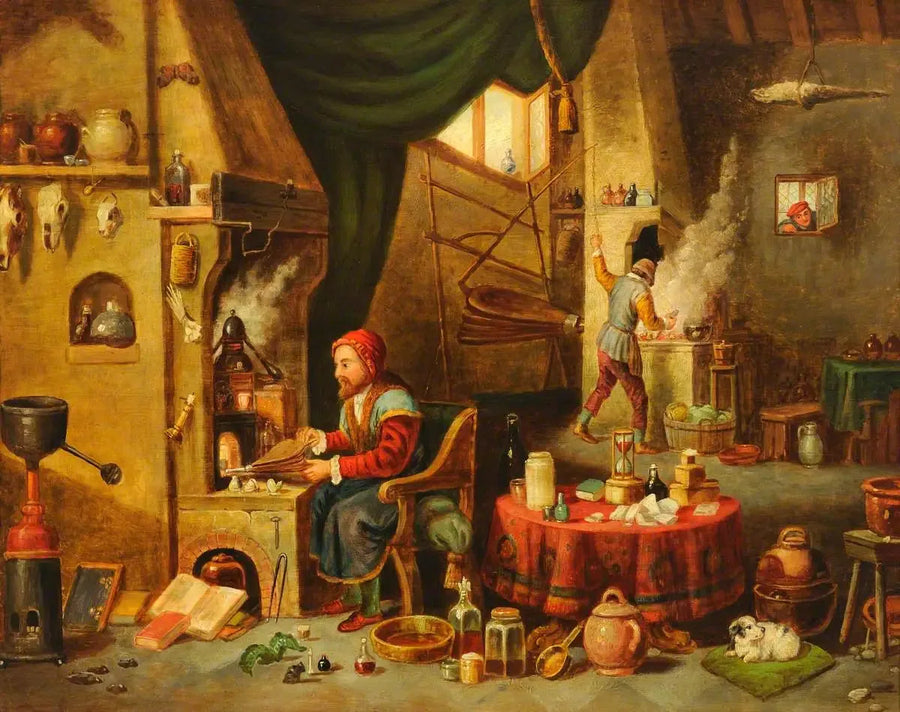 Alkemisti laboratoriossaan - David Teniers nuorempi