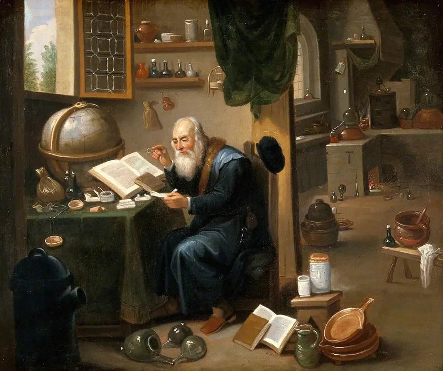 Alkemisti laboratoriossaan - David Teniers nuorempi