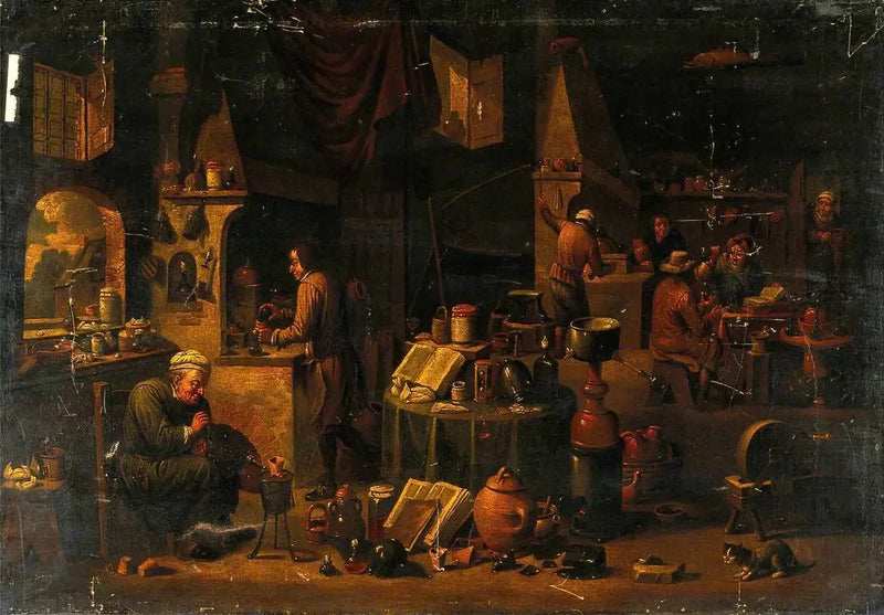 Alkemisti laboratoriossaan - David Teniers nuorempi