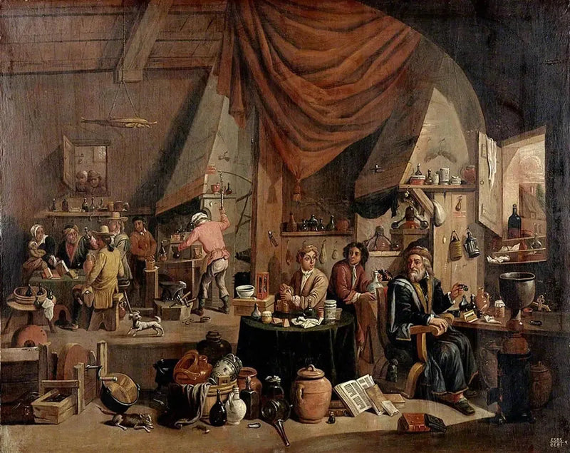 Alkemisti laboratoriossaan - David Teniers nuorempi