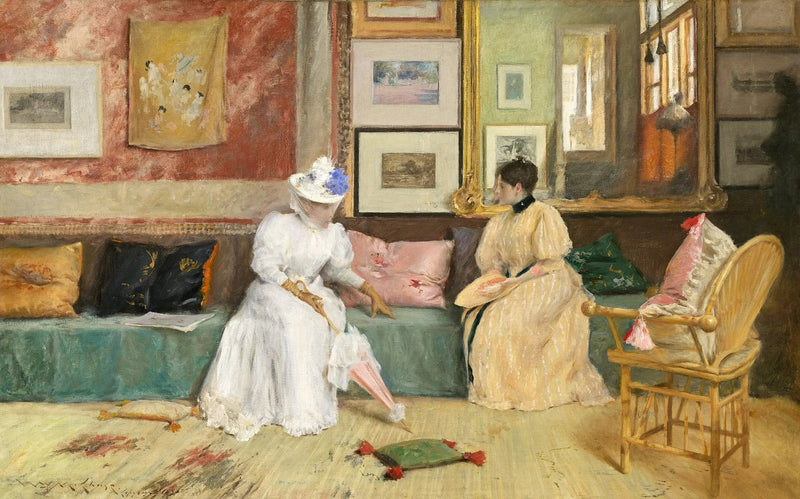 Ystävällinen puhelu - William Merritt Chase
