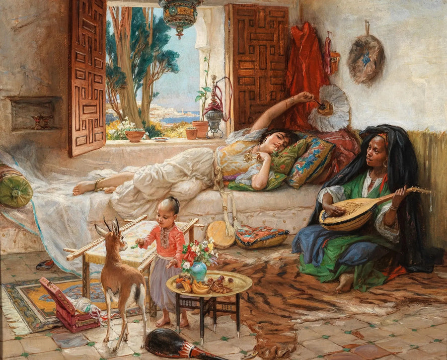 Eräänä iltapäivänä Algerissa - Frederick Arthur Bridgman