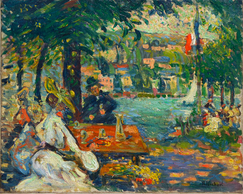 Eräänä iltapäivänä kirsikkasaarella - Robert Antoine Pinchon