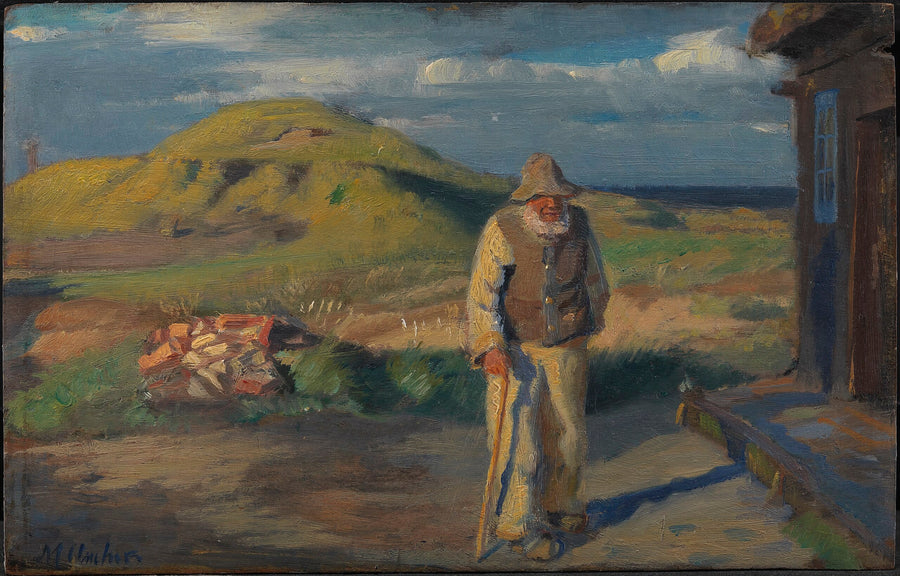 Sokea mies talonsa edessä - Michael Peter Ancher